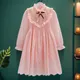 Baby Outfits Spitzen kleider für Mädchen Party elegantes Kleid Kinder Prinzessin rosa Kostüme