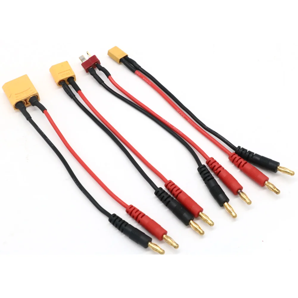 20CM XT30 XT60 XT90 T Stecker Ladekabel auf 4,0mm Bananenstecker Ladekabel Silikondraht 14AWG für Lipo-Batterie Image