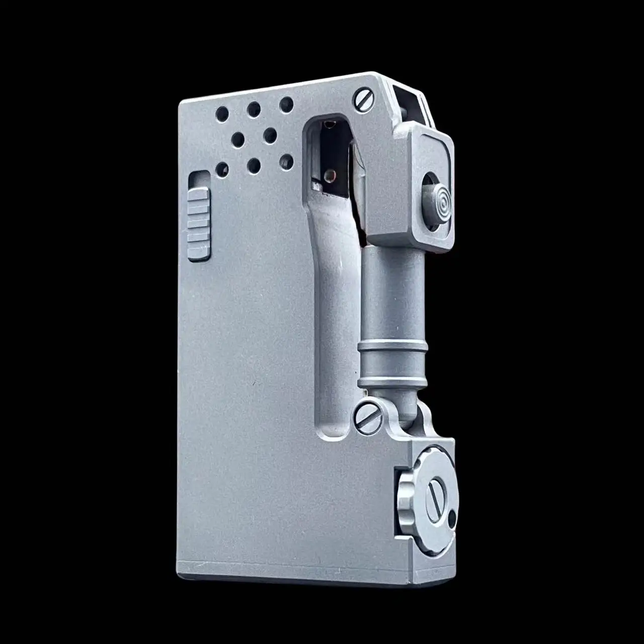 Titan & Messing Kerosin Feuerzeug halbautomat isches Katapult Öl Feuerzeug mit unabhängigen Öltank kreative Luxus Geschenk Image