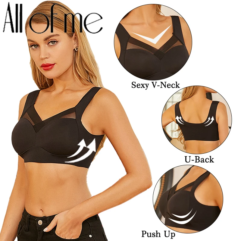 Leichte BH Frauen Tops Büstenhalter Unterwäsche Massage gepolstert Push-up-BH weibliche Dessous rücken freie Camis sexy Plus Size Top Crop Image