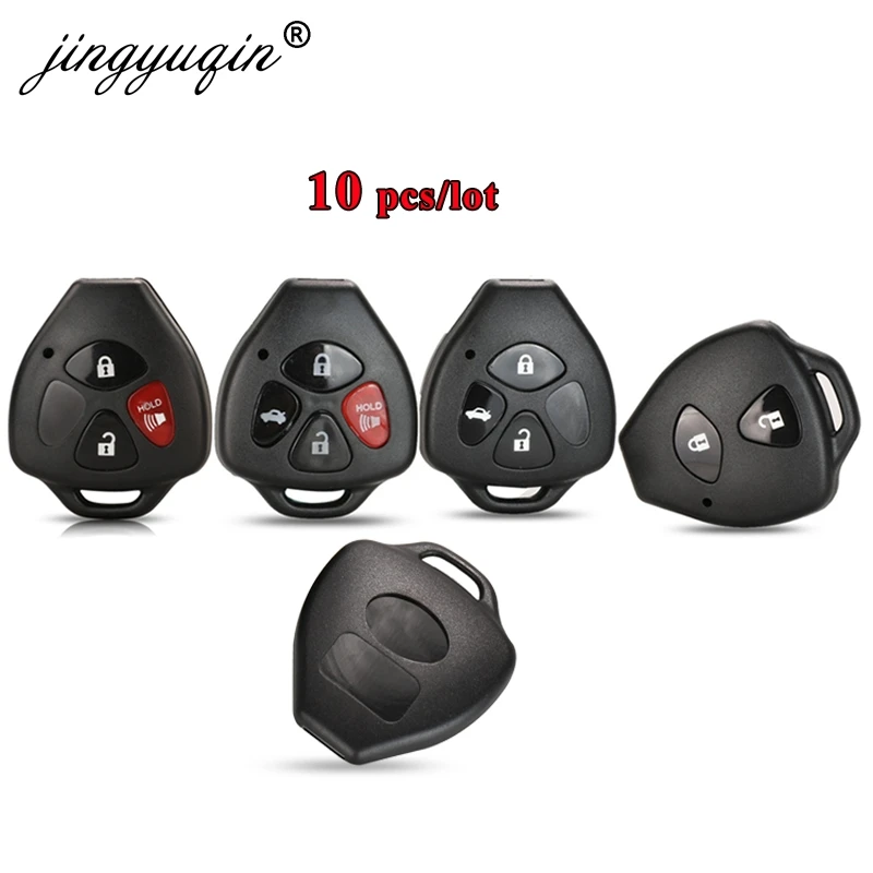 Jingyuqin 10 stücke 2/3/4 Tasten Fernbedienung Auto Schlüssel Fall Shell FOB Für Toyota Camry Corolla Avalon Venza Keine klinge Image