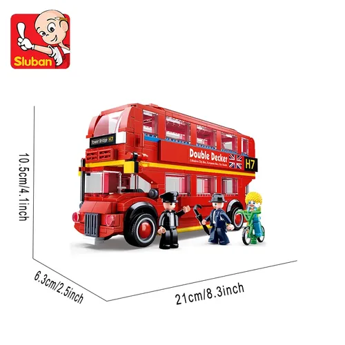 382 stücke london bus kleines pellet gebäude bausteine diy puzzle bausteine modellierung