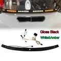 LED Chrome Gloss nero bianco ambra parabrezza Trim per Harley Touring Street Glide FLHX 2014-2023