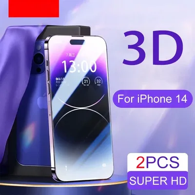 2 Stück 3d gebogenes gehärtetes Glas für iPhone 14 Pro Max 13 12 Mini 11 15 Pro Displays chutz folie für iPhone XR XS Max 7 8Plus Glas