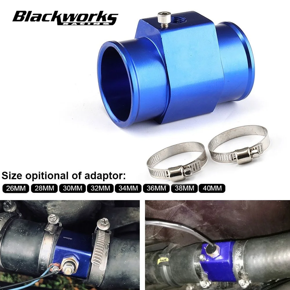 Wassertemperaturanzeige, Heizkörpertemperatur, Wassertemperatur, Verbindung, Rohrsensor, Schlauchadapter, 40 mm/38 mm/36 mm/34 mm/32 mm/30 mm/28 mm/26 mm, Blau Image