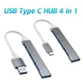 Mini USB Tipo C Hub Adattatore a 4 porte USB3.1Multi Splitter 4in1 Docking Station UltraSlim SuperSpeed Alluminio per computer portatile PC