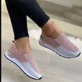 Sneaker da donna moda autunno Slip on scarpe Casual piatte scarpe sportive con plateau in pelle