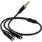 Adattatore per cuffie Microfono per cuffie e altoparlante Cavo sdoppiatore a Y Audio da 3,5 mm maschio a 2 femmine per auricolari Audio mobile esteso