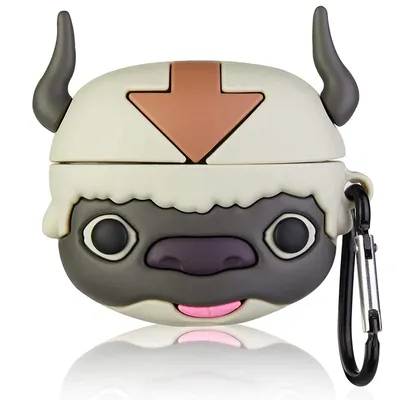 3D Nette Cartoon Big Black Bull Silikon Fall Für Airpods Pro Drahtlose Kopfhörer Box Abdeckung Für Apple Airpods 1/2 coque Image