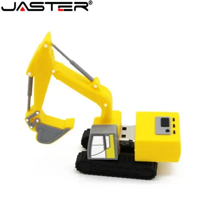 JASTER Neues LKW-Modell, USB-Flash-Laufwerk, Stiftantrieb, Bagger, spezielles Auto, Pendrive, 8 GB, 16 GB, 32 GB, 64 GB, Memory Stick, echte Kapazität Image