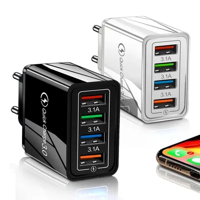 USB Ladegerät Quick Charge 3,0 Tablet Tragbare Adapter Für iPhone 14 13 12 11 Pro Max Wand Mobile Ladegerät EU/Us-stecker Schnelle Ladegerät