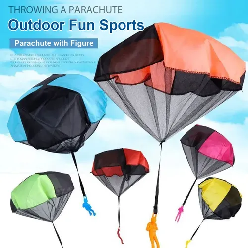 1pc werfen Fallschirm Spielzeug im Freien Kinder fliegende Spielzeuge verwickeln freie Hand werfen