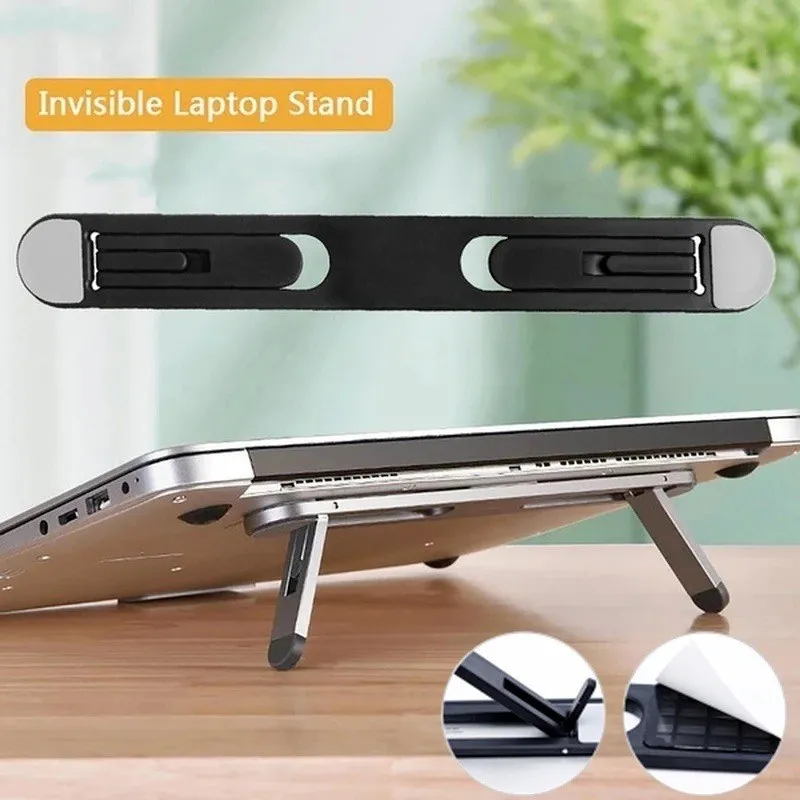 Universal Laptop Riser Ständer für MacBook Pro 13 15 Air Lenovo Samsung Notebook Kühl kissen unsichtbare Laptop Halterung steht Image