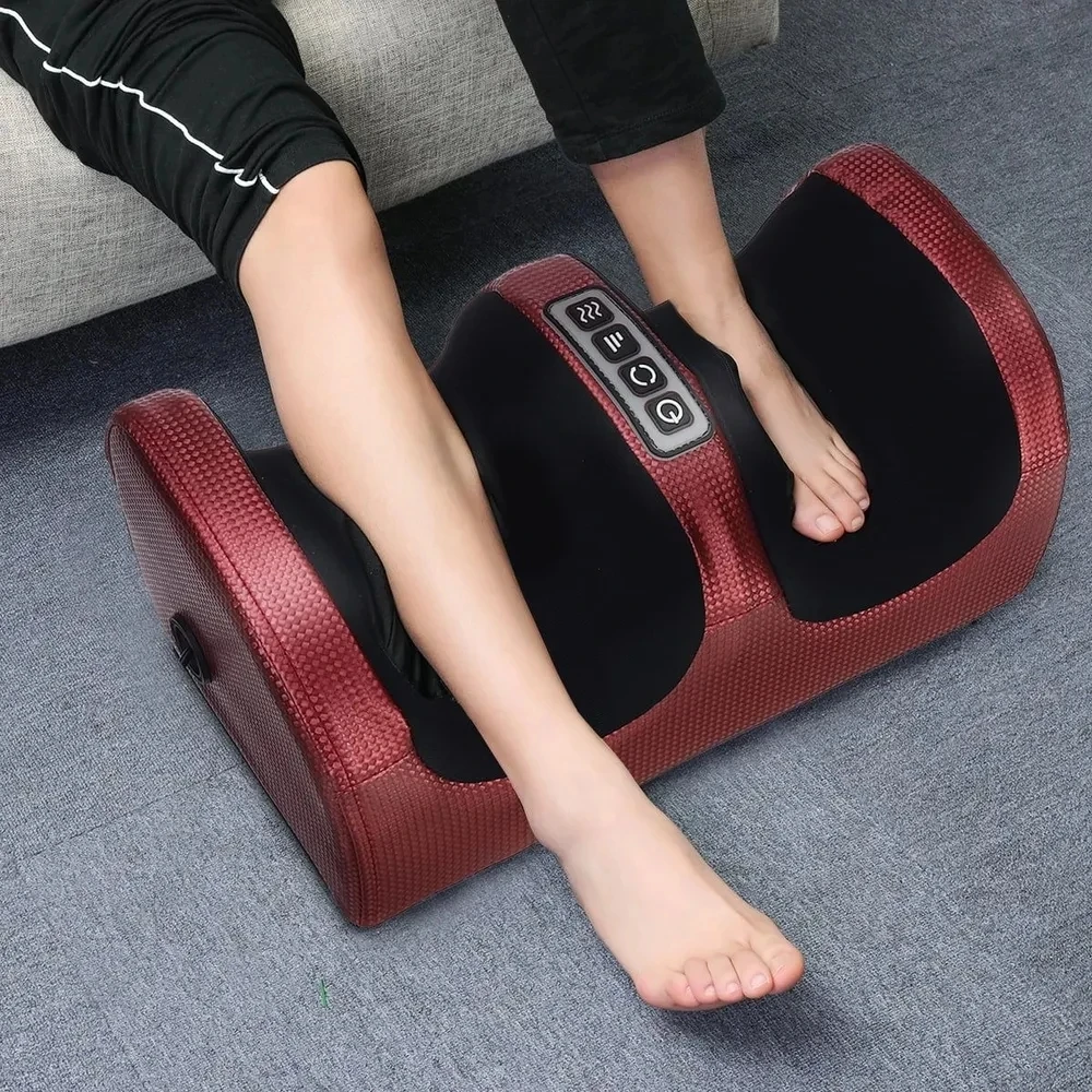 Elektrisches Fußmassagegerät Shiatsu Kneten Deep Tissue Relax Beheizter Roller Waden Schmerzlinderung Müdigkeit Muskeln Vibrator Maschine Gesundheit Image