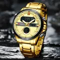 Curren New Fashion Gold Uhren für Männer Chronograph Sport Digital Herren uhr leuchtende