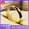 Never Fade Classic 4mm 18K Golden Round Eternal Wedding Band accessori moda gioielli da amante