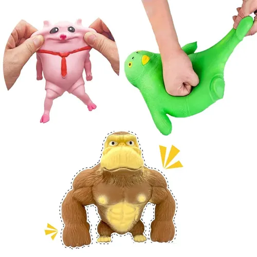 Anti Stress Gorilla Gummi Spiel Squishy Zappeln Spielzeug elastischen Affen Spielzeug für erwachsene