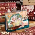 2024 Drachen jahr zarten Kalender kawaii schöne jährliche Agenda Student Briefpapier Tisch