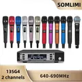 Somlimi EW-135-G4 uhf Dual-Channel-Beruf drahtloses Mikrofons ystem Bühnen leistung dynamischer