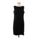 AB Studio Casual Dress - Sheath: Black Solid Dresses - Women's Size 8