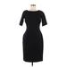 Ann Taylor Casual Dress - Sheath: Black Print Dresses - Women's Size 6