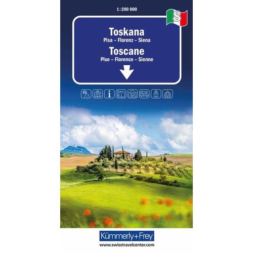 Toskana Nr. 08 Regionalstrassenkarte 1:200 000