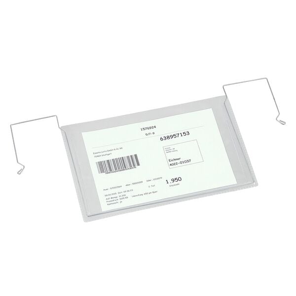 EICHNER 20x Drahtbügeltaschen A5 quer - ohne Klappe grau