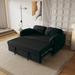 54" Pull out Convertible Sofa Bed with Velvet Upholstered Loveseat