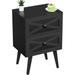 Nightstand, Bed Side Table with Wooden Legs Night Stand 11.81"D x 15.74"W x 23.43"H