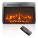 26 inch electric fireplace insert, ultra thin heater with log set & realistic flame, control with timer, overheating protection