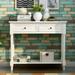 Daisy Series Console Table Traditional Design with 2 Drawers and Bottom Shelf -Ideal Furniture for Living Room