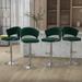 Set of 4 Bar Stool Adjustable Height with Swivel Seat