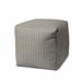 17" Taupe And Beige 100% Polyester Cube Geometric Indoor Outdoor Pouf Ottoman - 6' x 7'