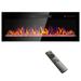 42 inch recessed ultra thin tempered glass front wall mounted electric fireplace with remote and LED light heater