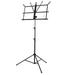 Folding Music Sheet Tripod Stand Metal Music Stand Holder for Carrying Guitar Parts and Accessories (Black)