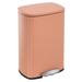 Furniture of America Tutink Steel 13.2 Gallon Step On Trash Can Stainless Steel in Pink | 26 H x 14 W x 17 D in | Wayfair 004A-1003PK