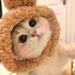Apmemiss Clearance Pet Cats Dog Costume Hat Cute Cubby Shape Cozy Cats Headband Decorative Cap for Small Medium Cats and Dogs Christmas Decor