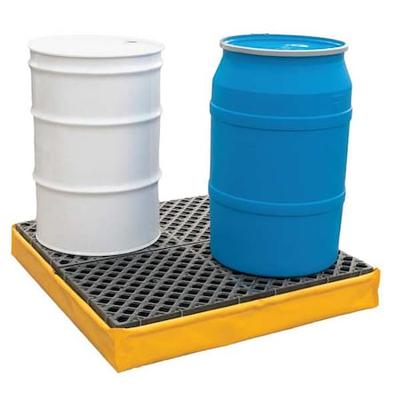 ULTRATECH 1346 Spill Pallet, 66 gal Spill Capacity, 4 Drums, 2,400 lb Load