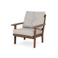 POLYWOODÂ® Prairie Deep Seating Chair in Teak / Dune Burlap