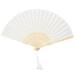 Yunxwd Women s Folding Fan - Double Layer Vintage Janpanese Style Lace Hand Held Folding Fan Decoration Prop Fan Women Performance Gifts Party (beige lace)