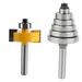 Gonnely Router Bit -1/2 H - 1/4 Shank Rabbet Router Bit with 7 Bearings Set for Solid Wood Particle Board Plywood