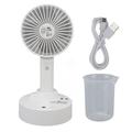 Small Desk Fan USB Handheld Fan Portable Rechargeable Fan Handheld Misting Fan Mini USB Fan Personal Hand Held Fan 3 Speeds Automatic Shaking Head Desktop Fan for Travel Home Office