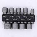 9 Piece Metric Hex Socket Drill Bit Set 1/4 Drive Nut Driver Tool Kit 5mm-13mm