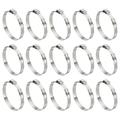 Uxcell 30 Pack 1 13/16 Cinch Clamp Rings 304 Stainless Steel 45.3-48.5mm Single Ear Crimp Rings