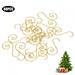 Dekaim Hook 60pcs Mini Multi-purpose Metal S Shape Hooks Christmas Tree Holder Decoration(Gold)