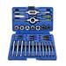 Carevas HSS Tap and Die Set 32 PCS Metric Wrench Cut -M12 Tungsten Carbide Hand Threading Tool Engineer Kit Screw Thread Creation with Tool Case