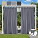 Lapalife Outdoor Patio Curtains Waterproof Tab Top 52 x 108 Blackout Privacy Thermal Insulated Curtains for Pergola Porch 1 Panel Dark Gray