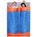[Pack of 3] 2 People Sleeping Bag for Adult Kids Lightweight Water Resistant Camping Cotton Liner Cold Warm Weather Indoor Outdoor Use 3 Season with Sack for Spri