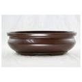 BULYAXIA Oval Plastic Heavy Duty Bonsai Succulent Pot 9 inch x 5 inch x 2.75 inch - Dark Brown w/ Mesh