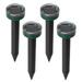 [Pack of 3] 4Pcs Solar Powered Mole Repeller Sonic Gopher Stake Repellent Waterproof Outdoor For Farm Garden Yard Repelling Moles Gopher Snake Vole Rat Mice Mouse